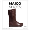 Vista lateral de las botas casual MAICO en tono chocolate, destacando su estilo versátil y costuras reforzadas.